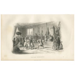 Antiker antiker Druck einer Ausstellung in Cochinchina von D'Urville (1853)