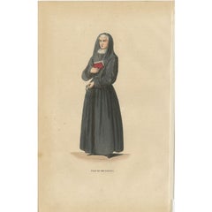 Antique Print of a Sister of the Our Lady of Charity of the Good Shepherd