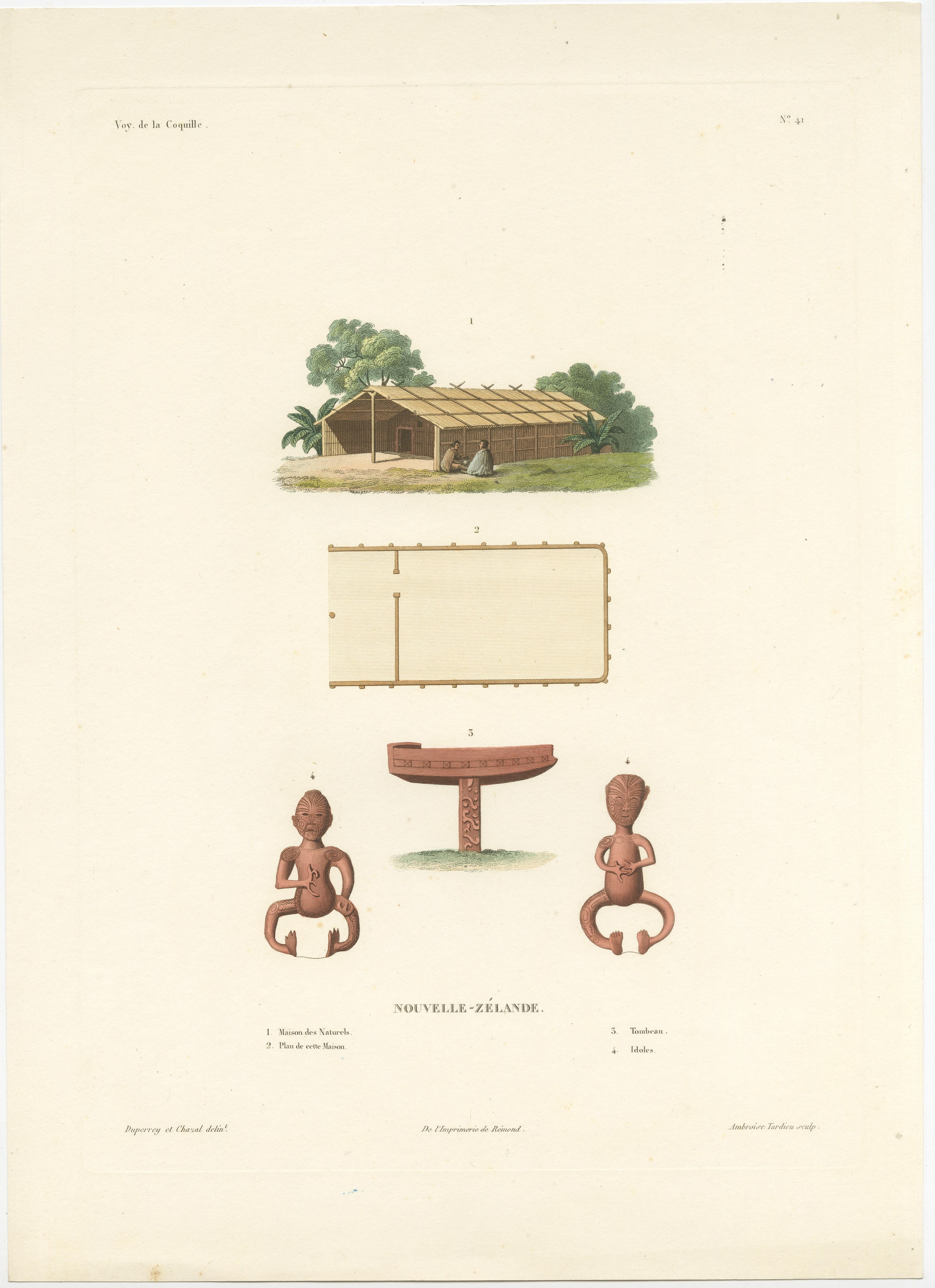 Gravure ancienne intitulée 