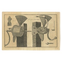 Grabado antiguo de una acería, 1758