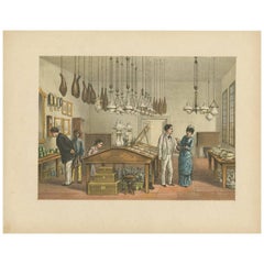 Impression ancienne d'un magasin à Batavia « Indonésie » par M.T.H. Perelaer, 1888