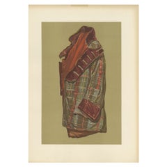 Impression ancienne d'un manteau en tartan par Gibb, 1890