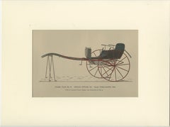 Antique Print of a Two Wheeled Cart