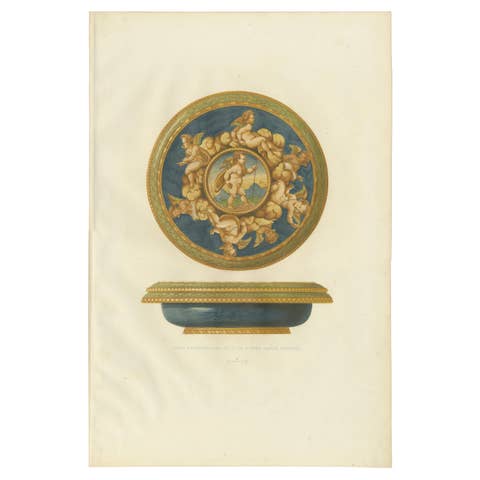 Antique Print of a Vase of Prince Ladislas Czartoryski by Delange '1869'