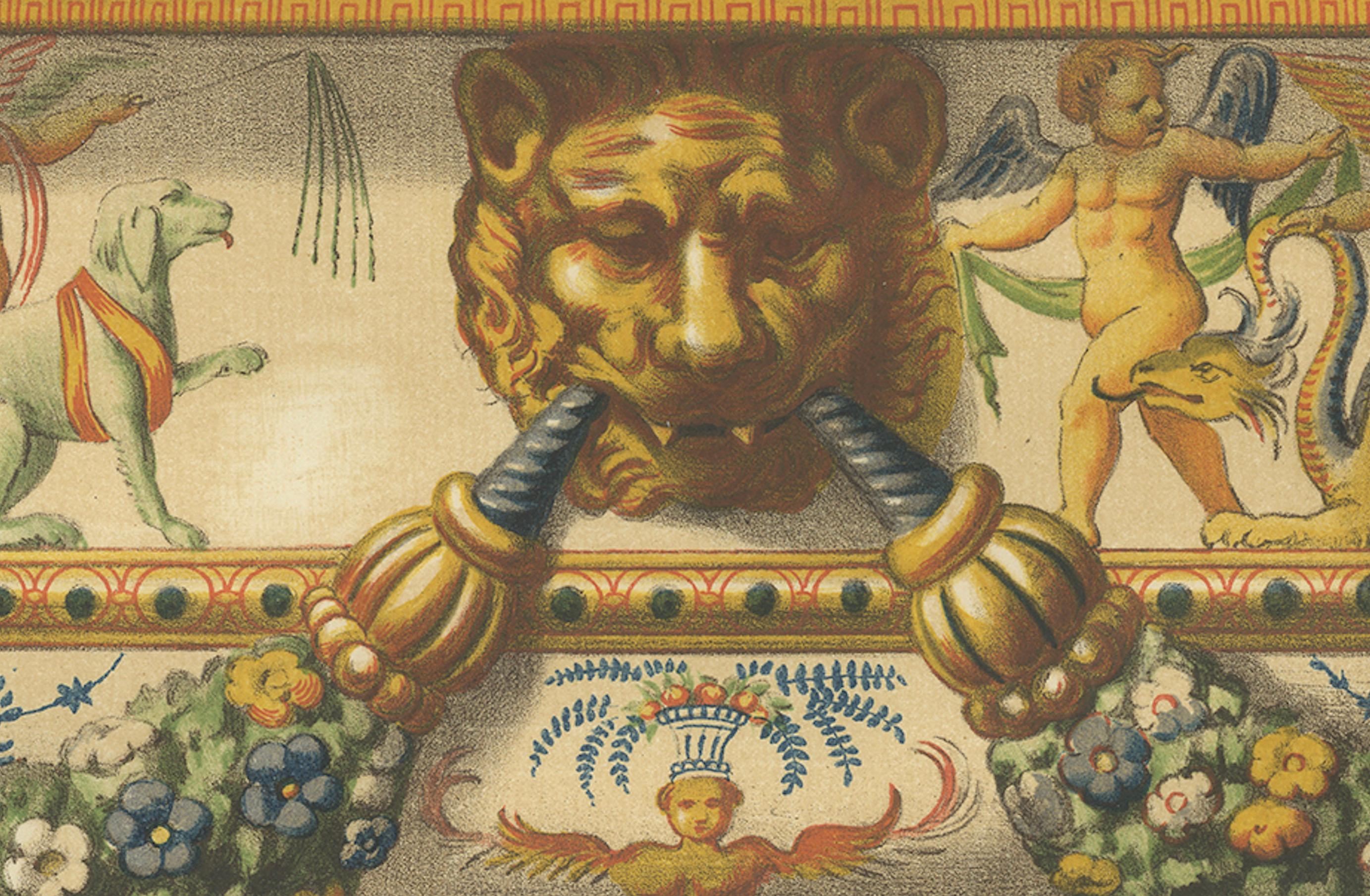 Antiker Druck einer Vase des Nationalmuseums in Stockholm von Delange '1869' im Angebot 3