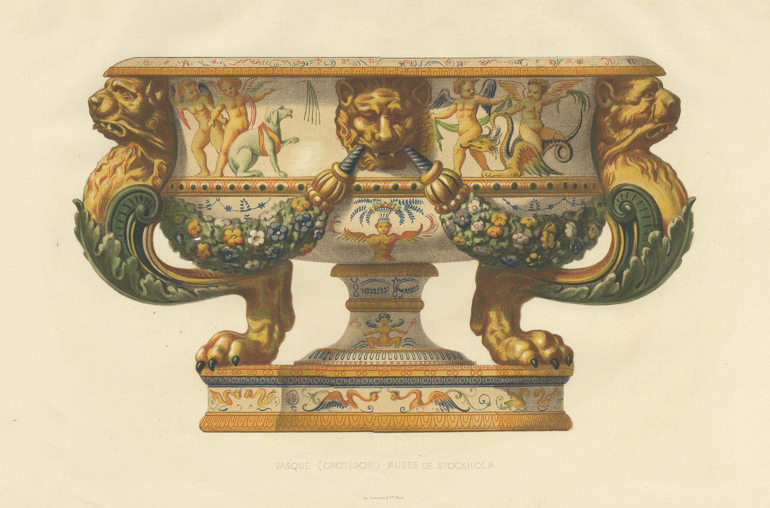 Antiker Druck mit dem Titel 