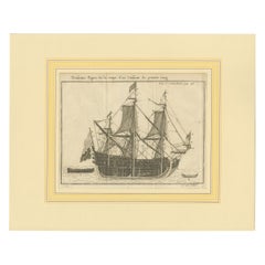 Antique Print of a Vessel Cross Section by Pluche '1735'
