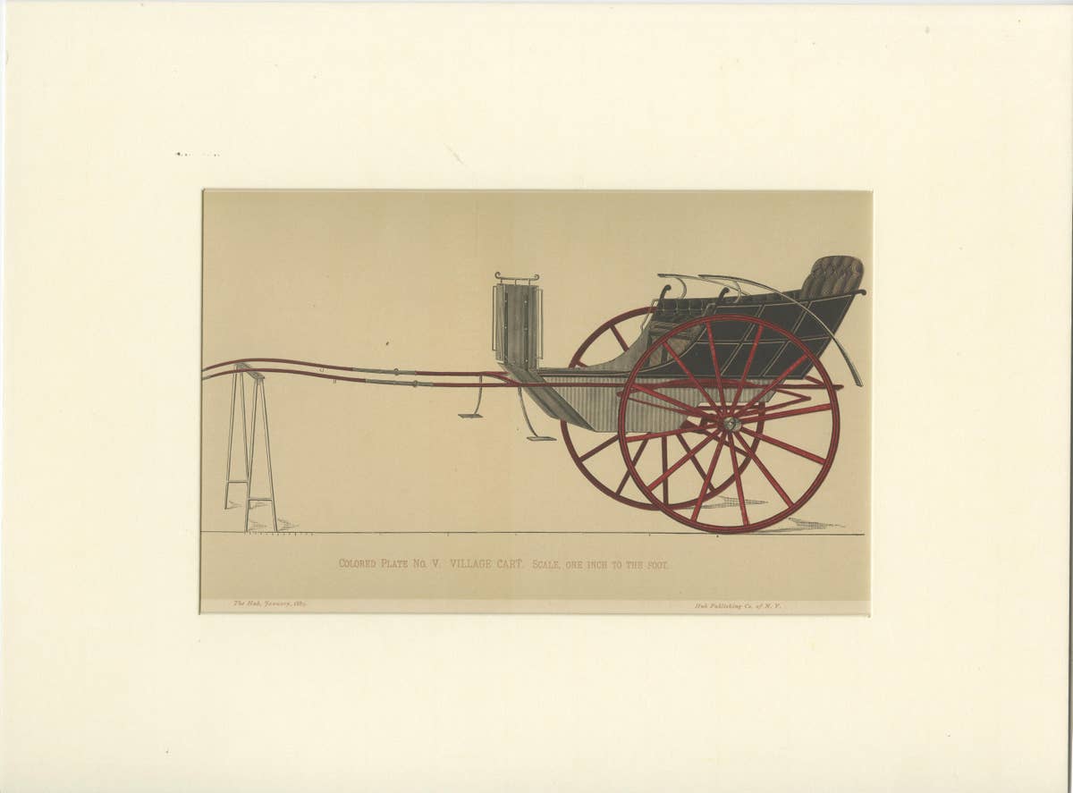 Antique Print of a Village Cart