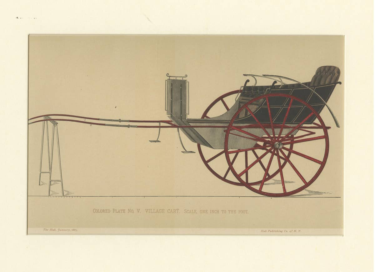 Antique Print of a Village Cart