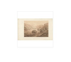 Impression ancienne d'un village en Suisse par J. Robinson, 1800