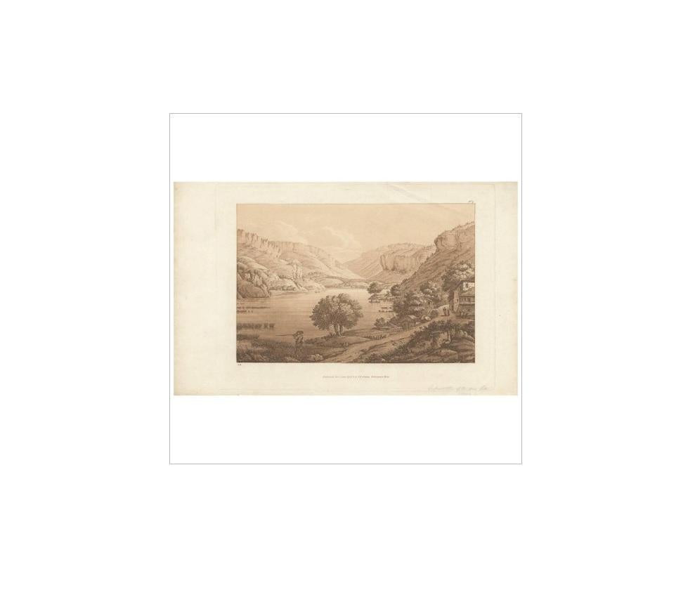 Antique Print of a Village in Switzerland by J. Robinson, 1800 In Good Condition For Sale In Langweer, NL