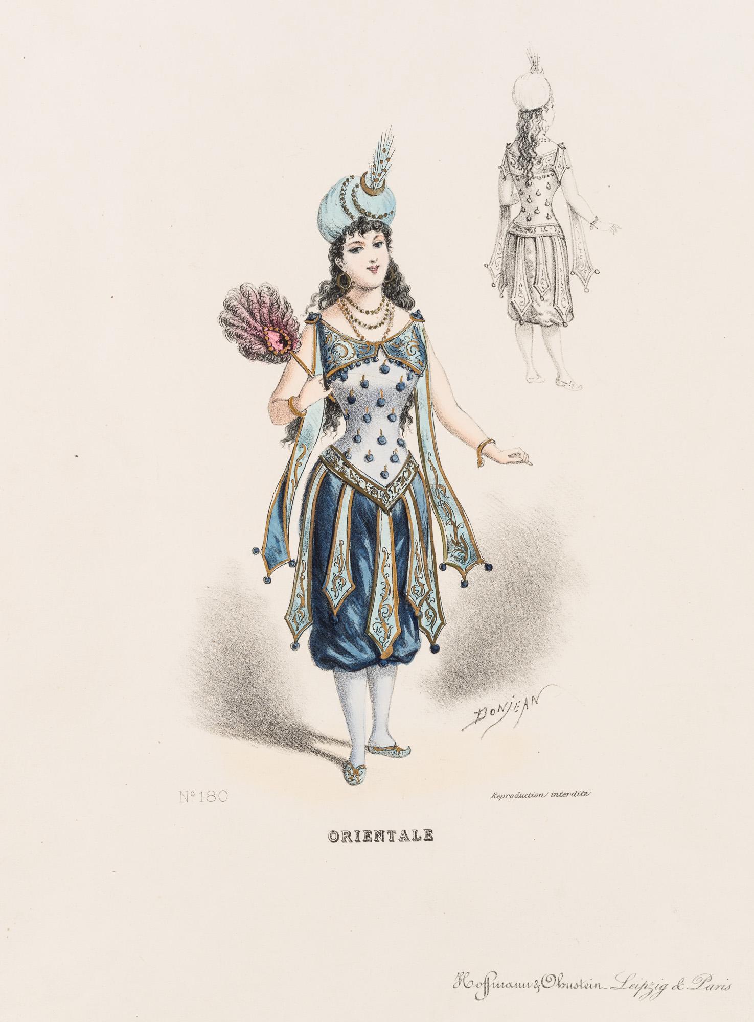 Antiker Druck einer Frau in orientalischem Kostüm im Angebot 2