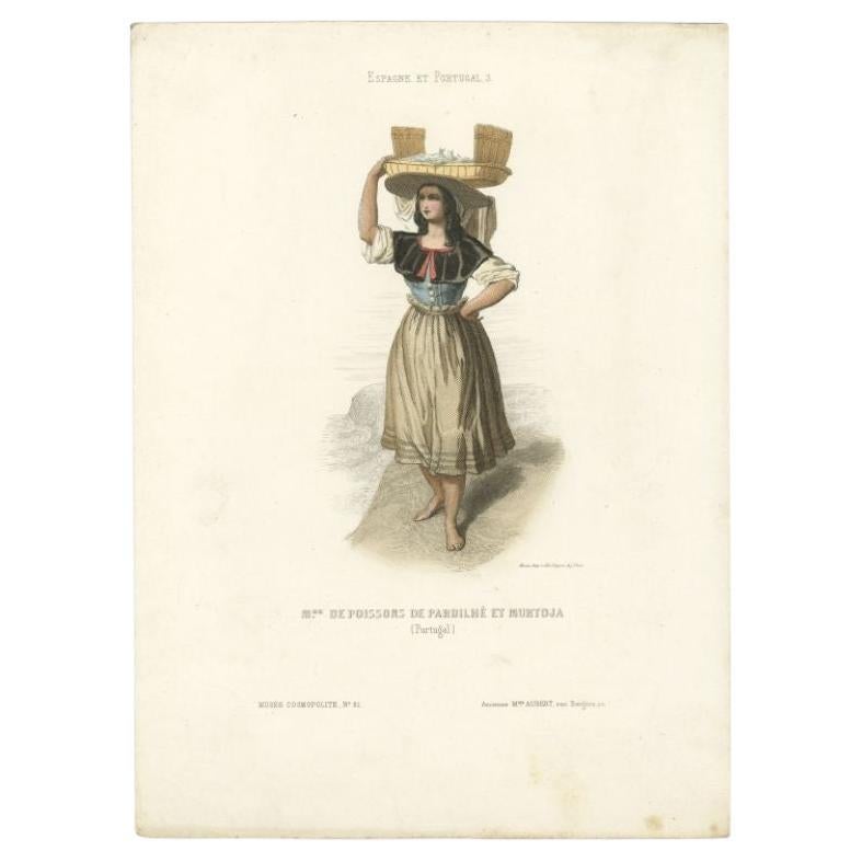 Stampa antica in costume intitolata 