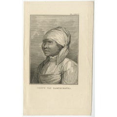 Antique Print of a Woman of Kamchatka, Russia by Cook, 1803