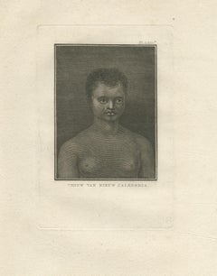 Antique Print of a Woman of New Caledonia by Cook, 1803