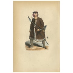 Impression ancienne d'un Yakut par Wahlen, '1843'