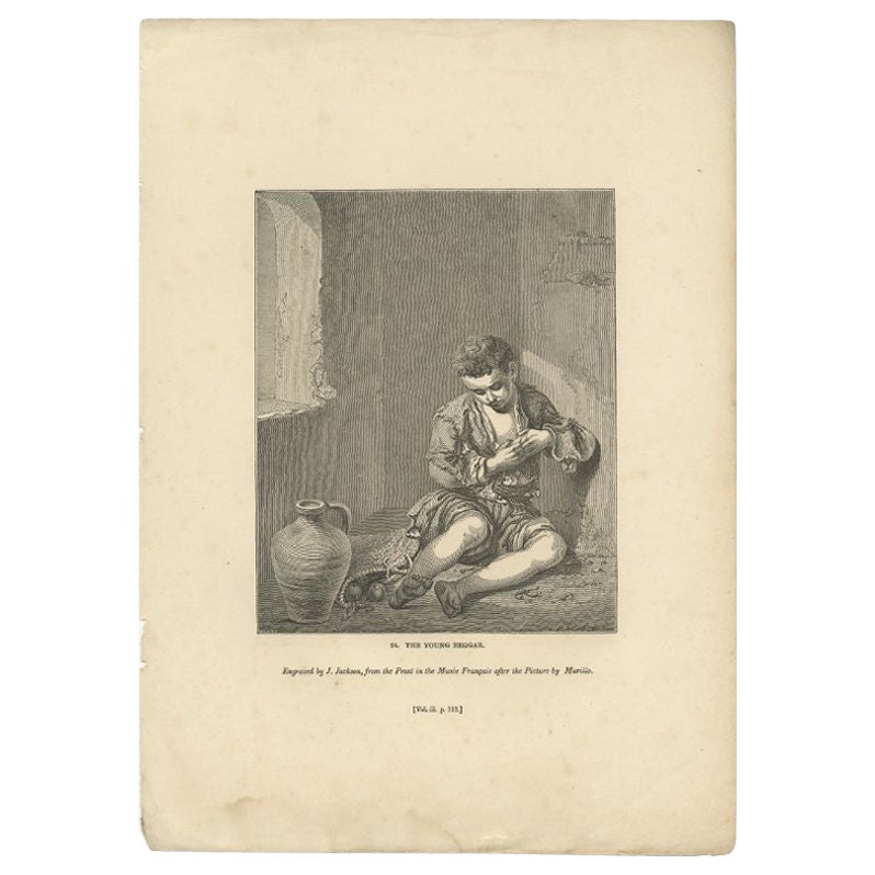 Impression ancienne d'un jeune bélier, 1835