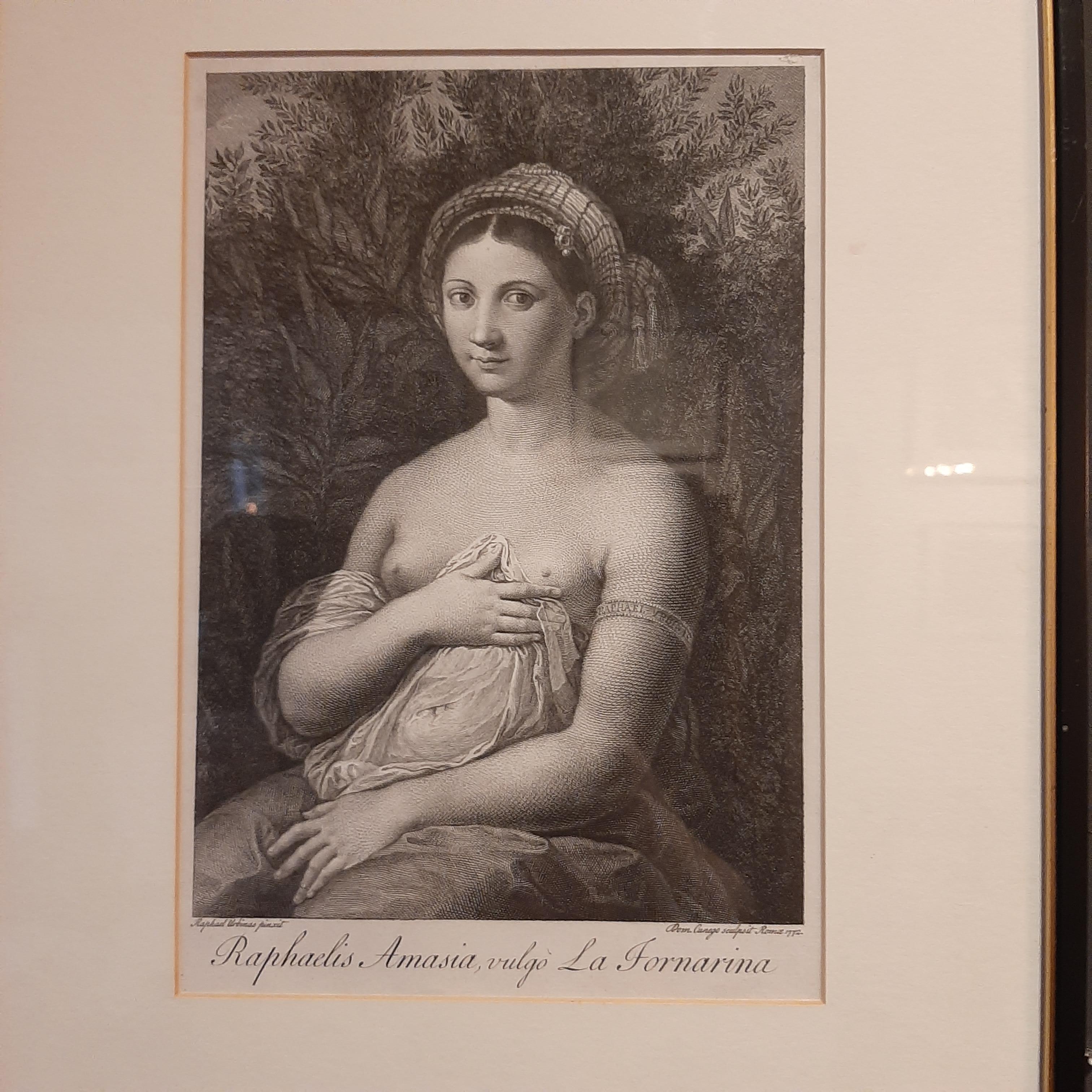 Antique Print of a Young Woman, Known as La Fornarina, Published ''1772''  at 1stDibs