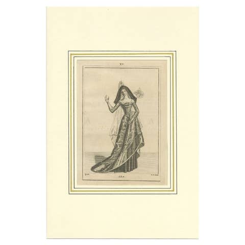 Antique Print of Ada, Countess of Holland, 1745