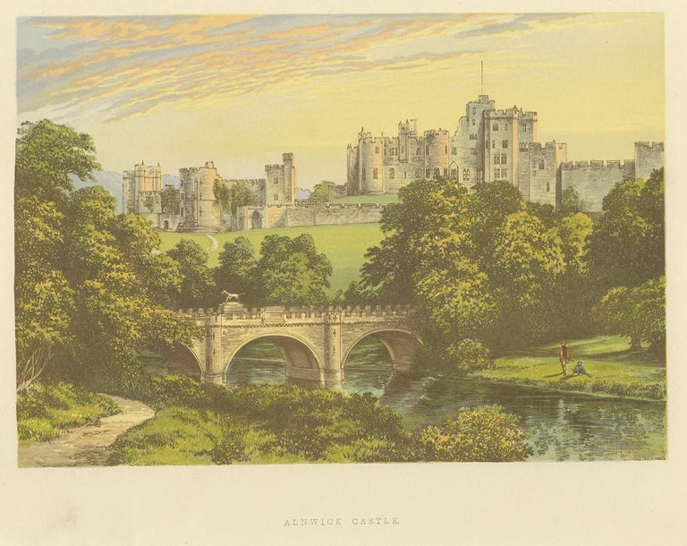 Antique Print of Alnwick Castle by Morris (c.1880) For Sale at 1stDibs