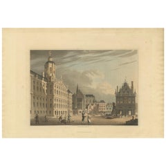 Antique Print of Amsterdam by Bowyer, '1816'