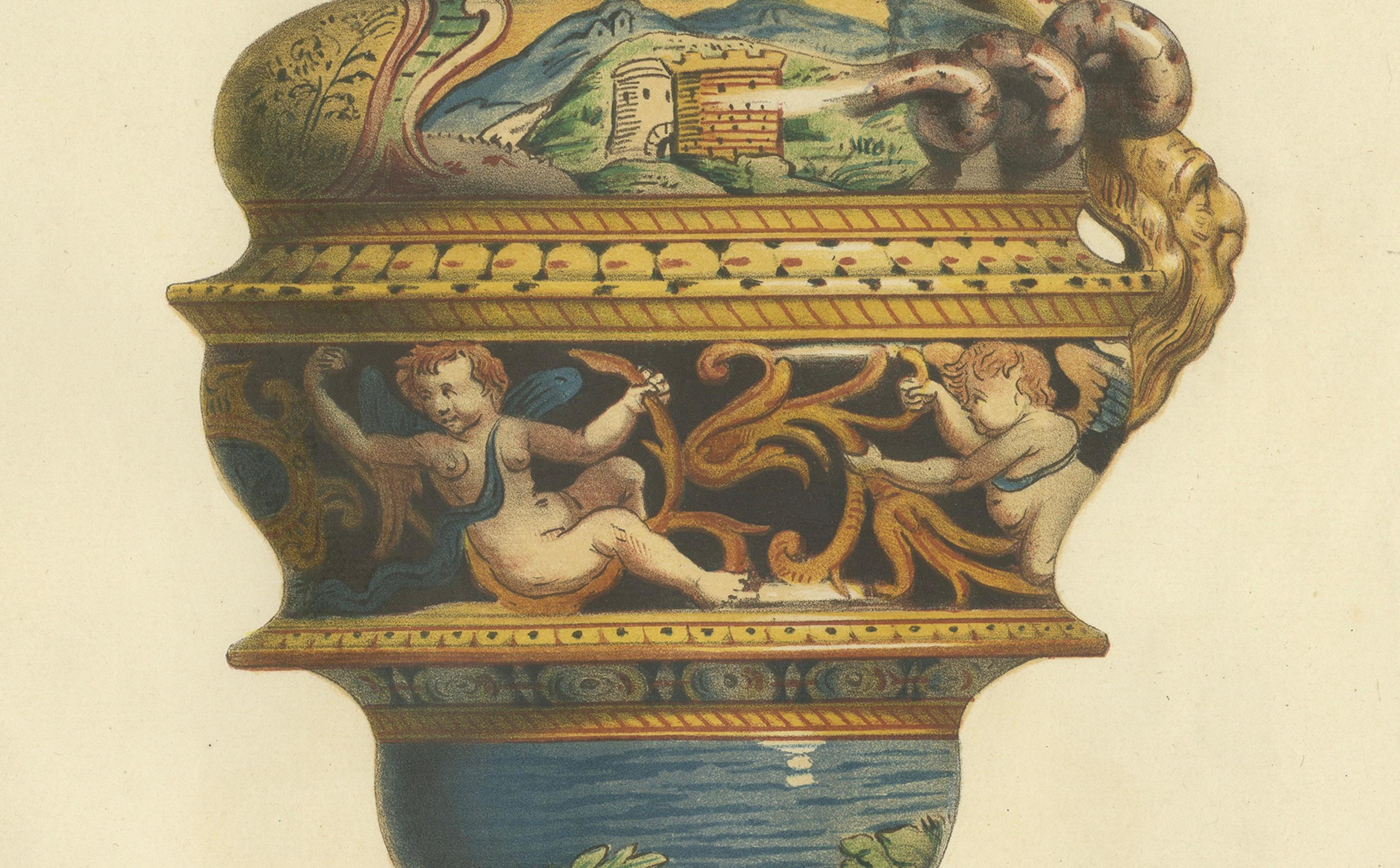 Impression ancienne d'un aiguire de M. le Bon Gustave Rothschild par Delange '1869' en vente 2