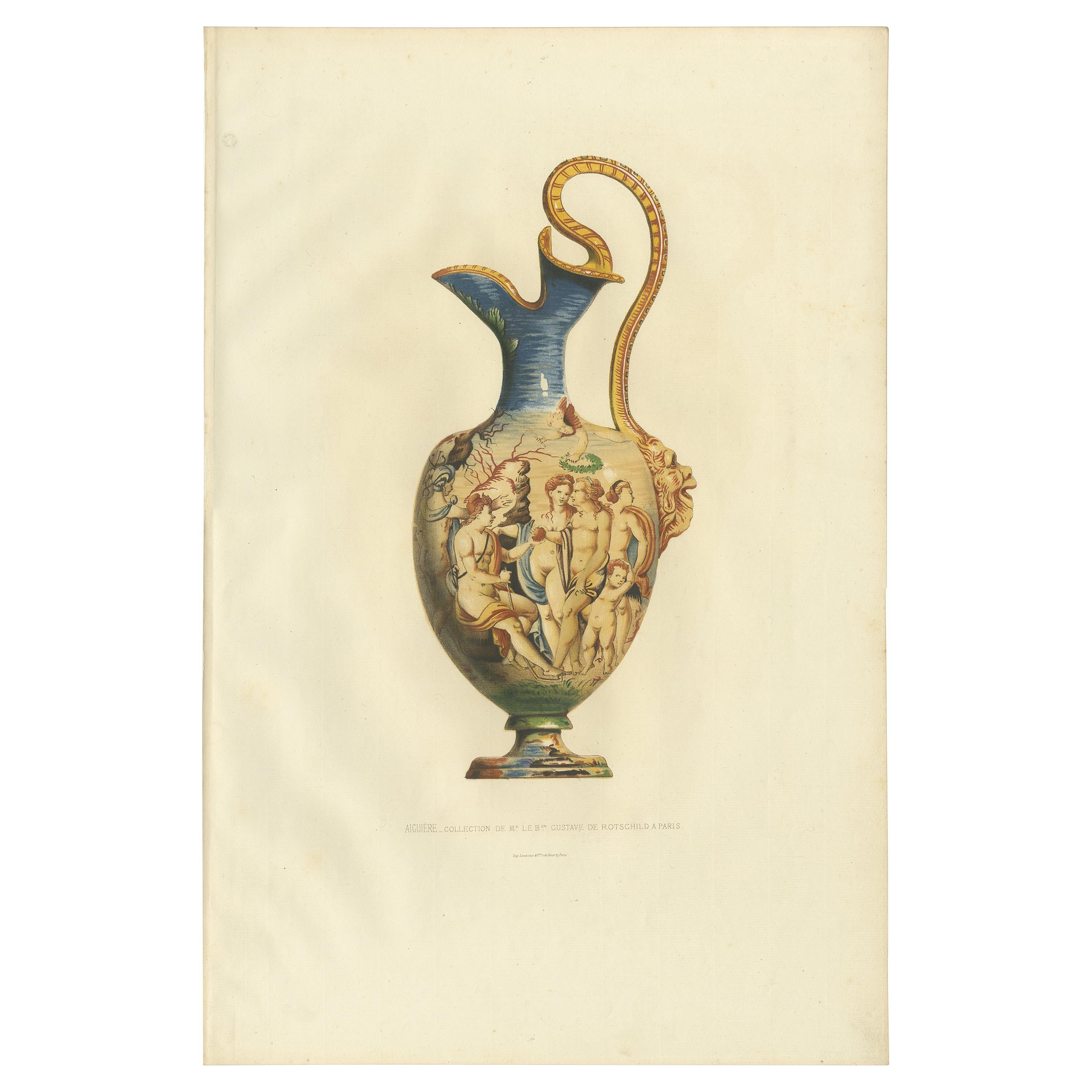 Antiquités - Aiguière de M. le Bon Gustave Rothschild par Delange '1869'.