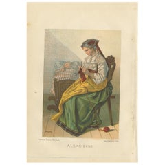 Antique Print of an Alsace Woman by Grégoire
1883
Antique Print of an Alsace Woman by Grégoire
1883