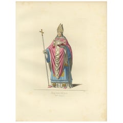 Antique Print of an Archbishop by Bonnard, '1860'