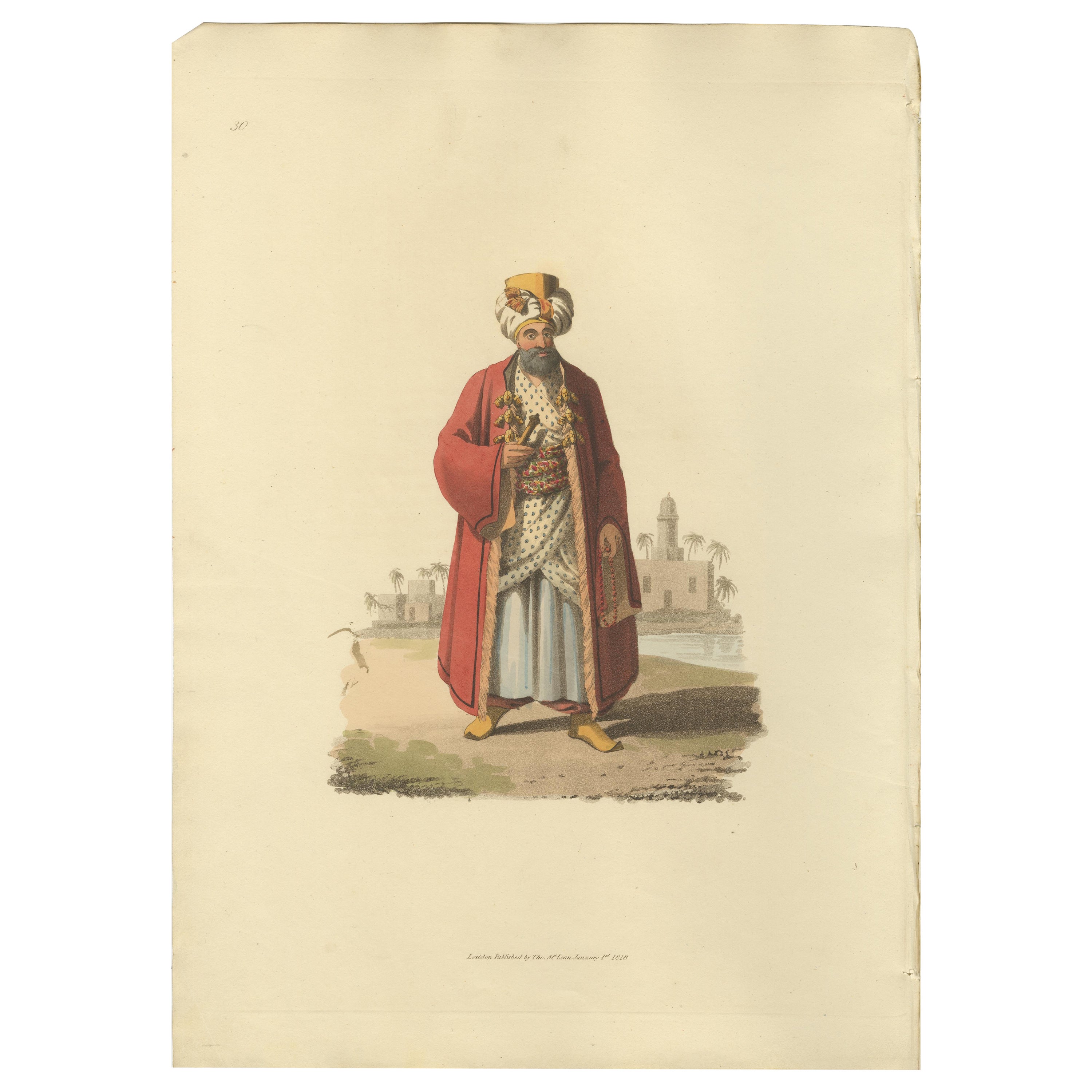 Impression ancienne d'un Bey égyptien, 1818