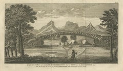 Antique Print of an Encampment on Juan Fernández Island by Anson '1749'