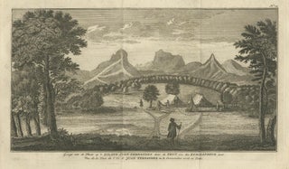 Antique Print of an Encampment on Juan Fernández Island by Anson '1749', view 3