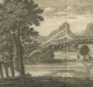 Antique Print of an Encampment on Juan Fernández Island by Anson '1749', view 4