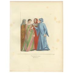 Antique Print of an Engagement in Italy by Bonnard, 1860