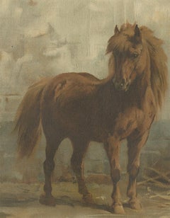 Antique Print of an English and French Pony by O. Eerelman, 1898