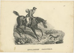 Antique Print of an English Hunting Horse