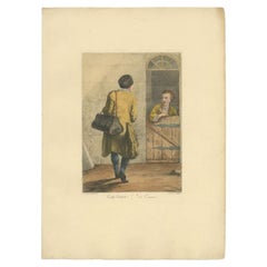 Antique Print of an Ink Seller by Brand, 1775
