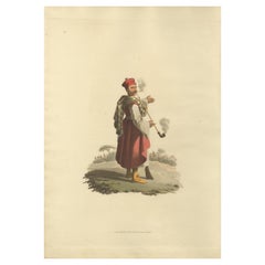 Stampa antica di un giannizzero, 1818