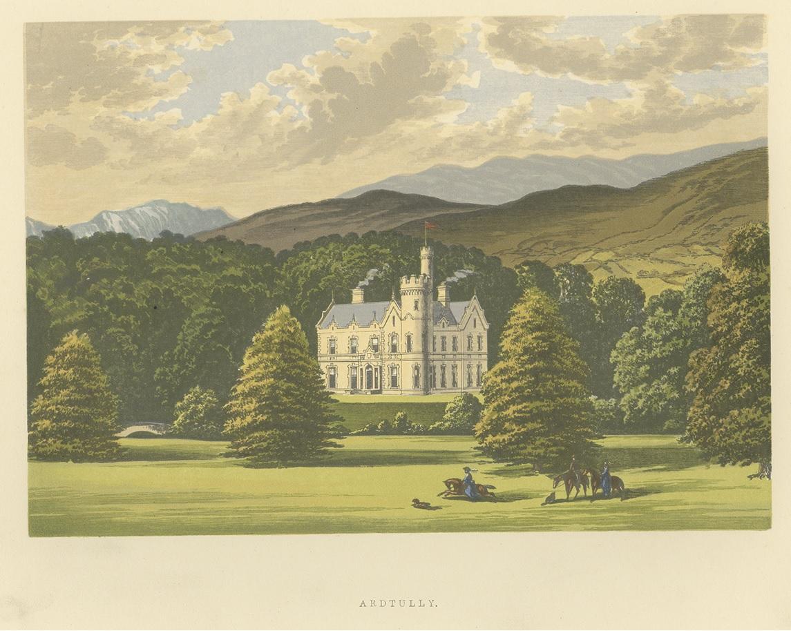 Antiker Druck des Ardtully House von Morris, um 1880 (19. Jahrhundert) im Angebot