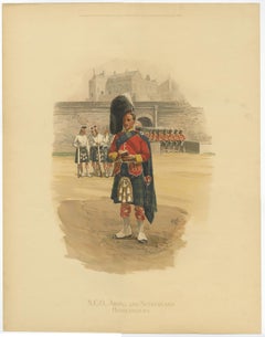 Antique Print of Argyll and Sutherland Highlanders from Scotland, 1902