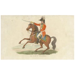 Antique Print of Arthur Wellesley, First Duke of Wellington, by Evans, '1815'
