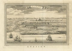 Antique Print of Atjeh by Van der Schley '1756'