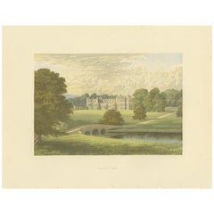 Antique Print of Audley End House by Morris, 'circa 1880'