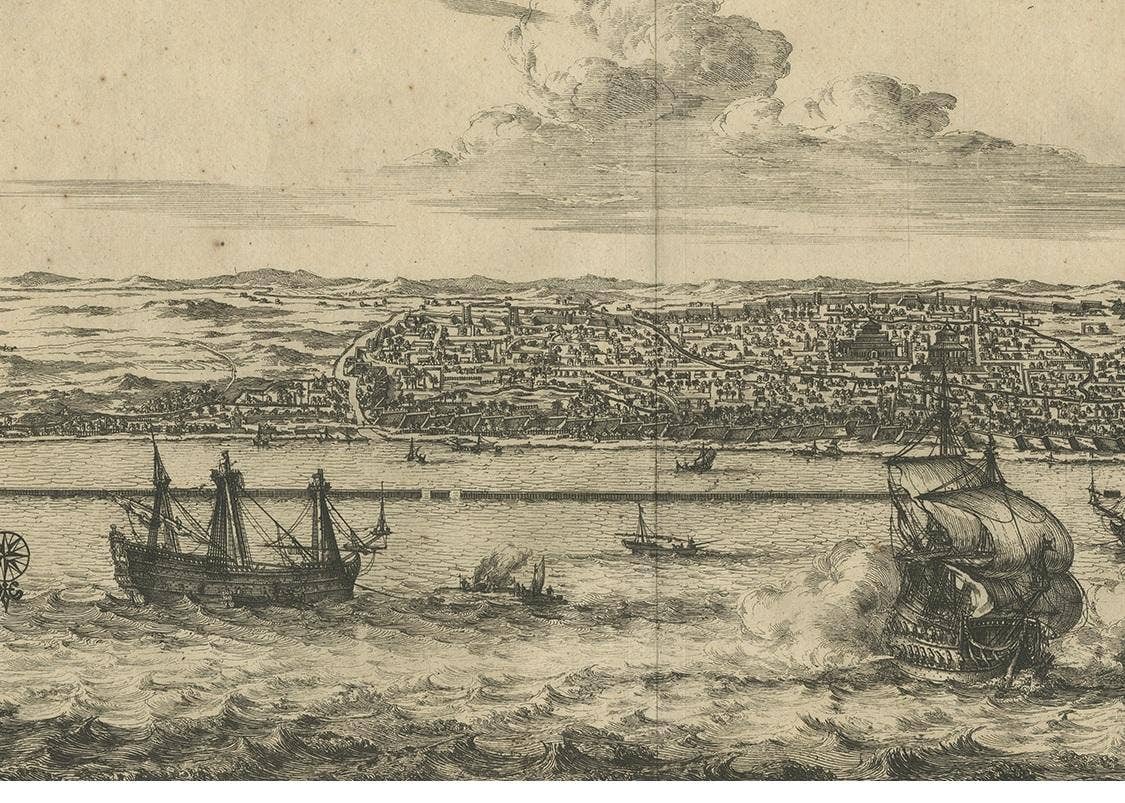 Antique Print of Bantam by Van der Aa, circa 1725