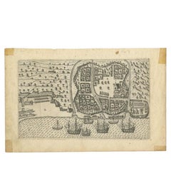 Antique Print of Bantam, Java, Indonesia by De Bry, c.1610