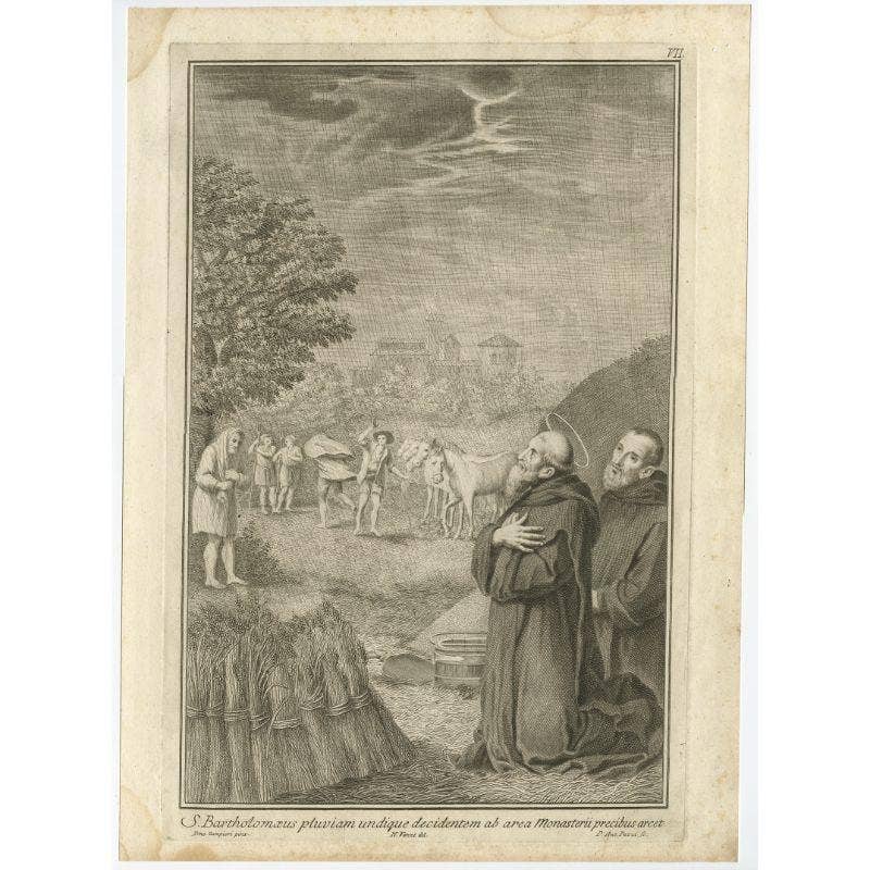 Antique Print of Bartholomew the Apostle, 1762