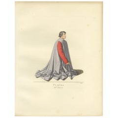Impression ancienne de Bartolomeo Platina, écrivain italien, par Bonnard, 1860