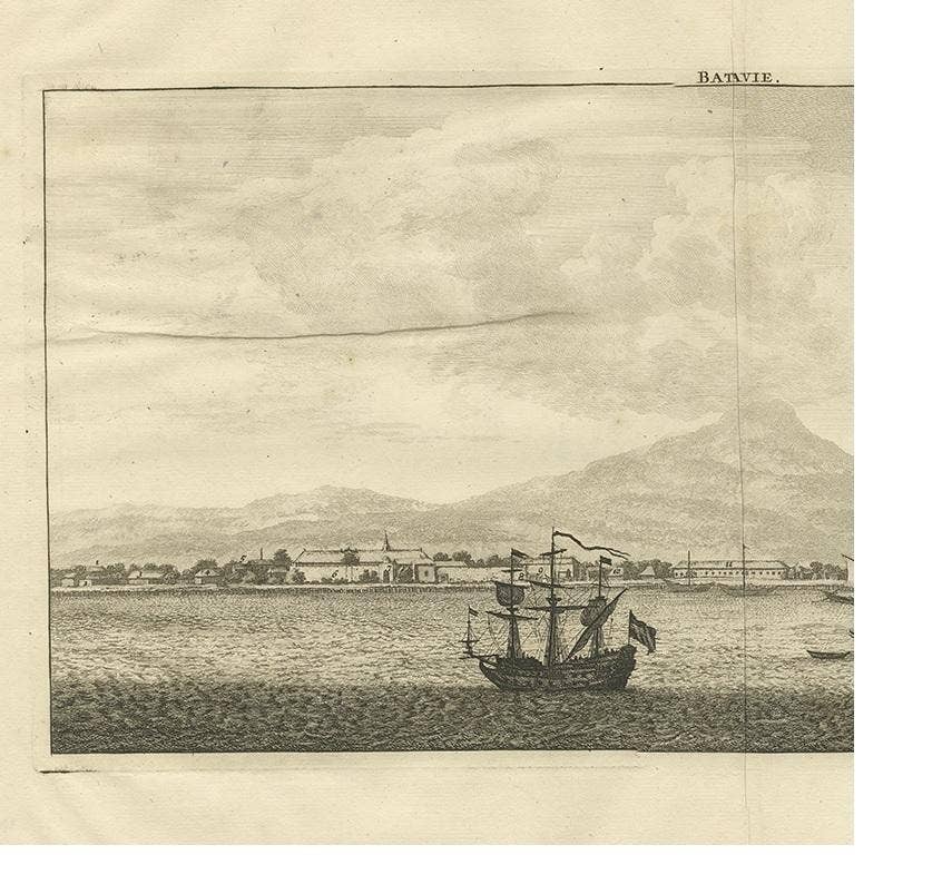 Antique Print of Batavia by De Bruyn, 1714