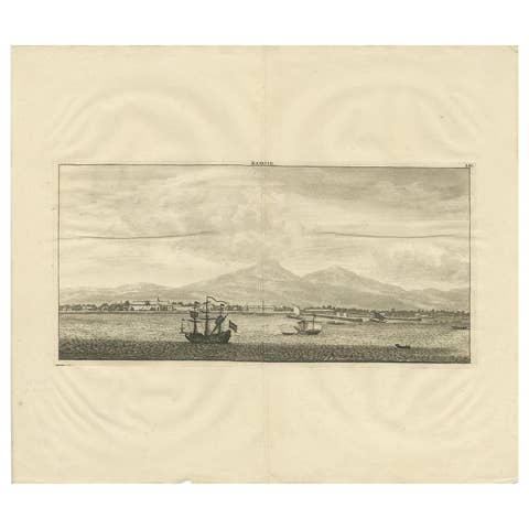 Antique Print of Batavia by De Bruyn, 1714