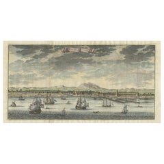 Antique Print of Batavia, Capital of the Dutch East Indies, Now Jakarta 
1726
